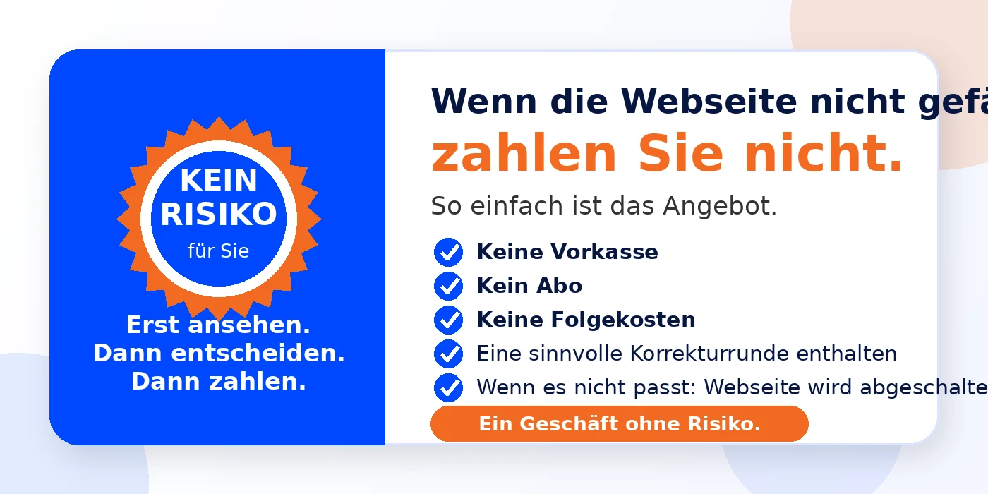 Garantie-Box: Wenn die Webseite nicht gefällt, zahlen Sie nicht